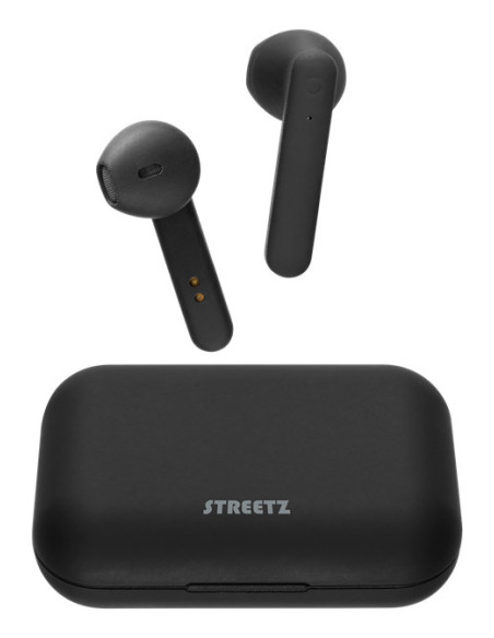 Earphones Bluetooth Stereo con Custodia di Ricarica, Semi-In-Ear, Matt Black