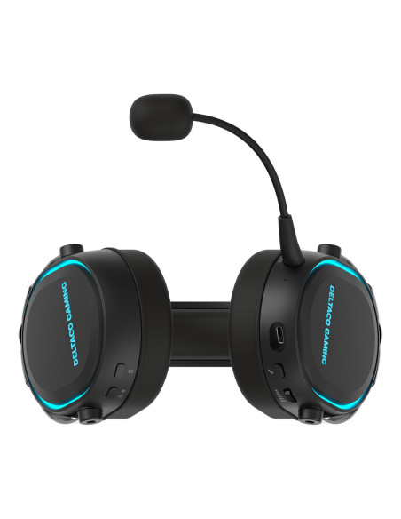 Wireless gaming headset RGB, USB-C, Black/RGB
