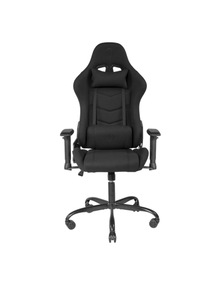 Gaming Chair DC220 ergonomica, tessuto, black, doppio cuscinetto nuca-schiena