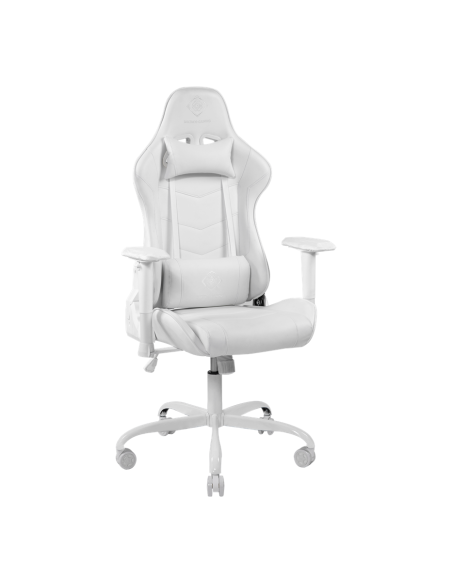 Gaming Chair WCH80 ergonomica, ecopelle, White, doppio cuscinetto nuca-schiena