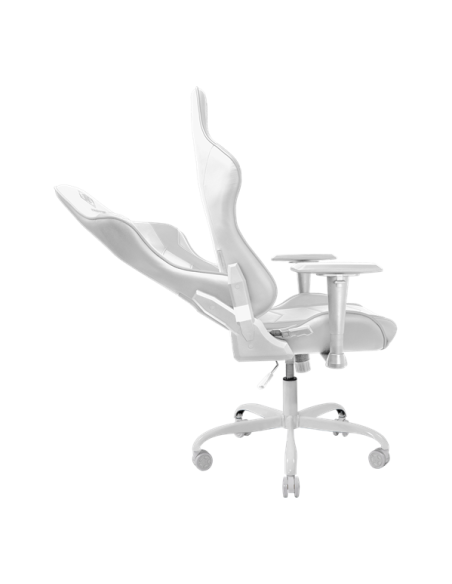 Gaming Chair WCH80 ergonomica, ecopelle, White, doppio cuscinetto nuca-schiena