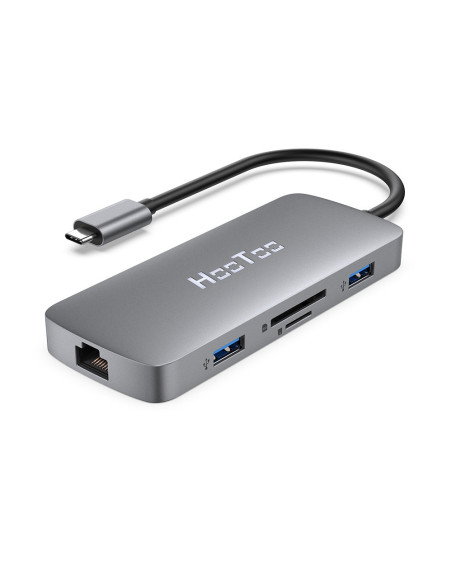 Docking Station USB-C 8in1 con Adattatore Porta USB C Thunderbolt 3, RJ45 Ethernet, USB 3.0, USB 2.0, 4K HDMI, 100W PD, SD/TF