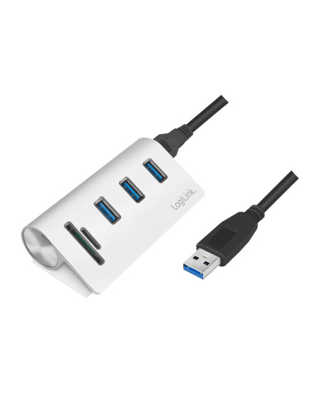 HB USB3.0 3-Port con Card Reader