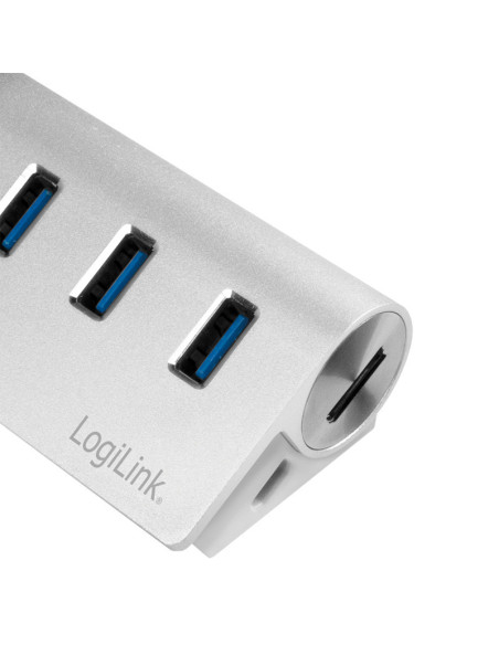 HB USB3.0 3-Port con Card Reader