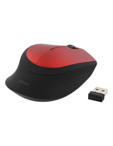 Mouse Wireless 1200DPI, Black/Red
