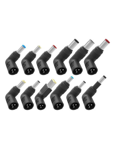 90W Alimentatore Universale per Notebook con 12 connettori 100/240V AC 15/20V DC Nero con USB Slim