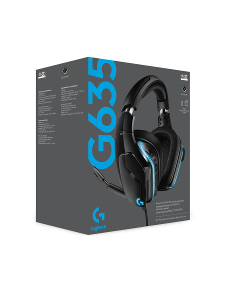 G G635 Headset Wired Head-band Gaming Black, Blue