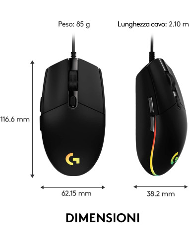G G203 lightsync, Black G G203 lightsync, Black