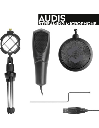 AUDIS Black Streaming microphone