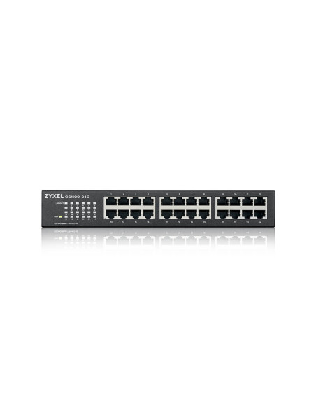 24-Port GS1100-24E Unmanaged Gigabit Ethernet (10/100/1000) Black