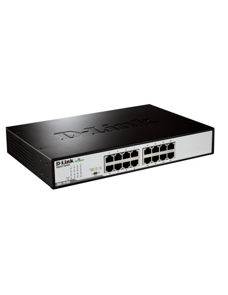 16-port Network Switch gigabit Unmanaged Black, Metallic