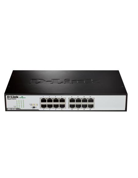 16-port Network Switch gigabit Unmanaged Black, Metallic