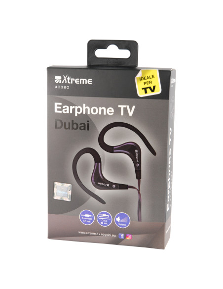 Cuffia Auricolare con regolatore di volume, Jack 3.5mm, cavo 5,00mt