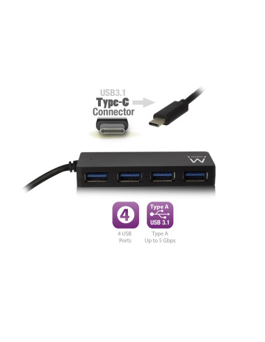 4-Ports Hub USB 3.2 Gen 1 (3.1 Gen 1)...