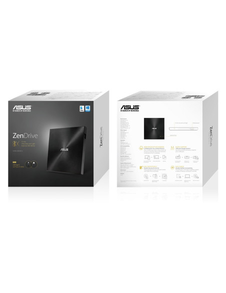 ZenDrive U9M optical disc drive DVD±RW Black USB-C
