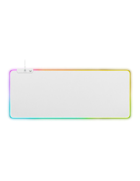 Gaming Mousepad White Line RGB, (900x360x4)mm, 13 Led Modes