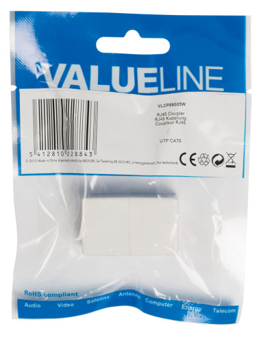 Coupleur RJ45 F-F White