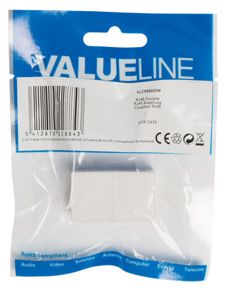 Coupleur RJ45 F-F White