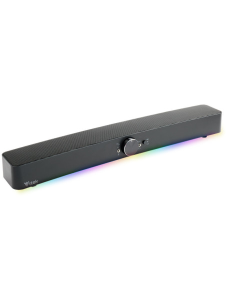 S100 1.0 Soundbar Speaker 10W Black RGB Wired & Wireless