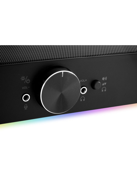 S100 1.0 Soundbar Speaker 10W Black RGB Wired & Wireless