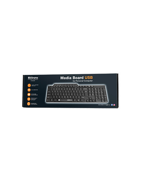 Keyboard USB QWERTY Italian Black
