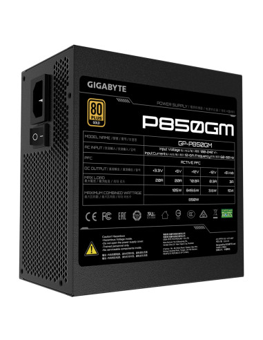850W P850GM 80 PLUS Gold Fully modular 850W P850GM 80 PLUS Gold Fully modular
