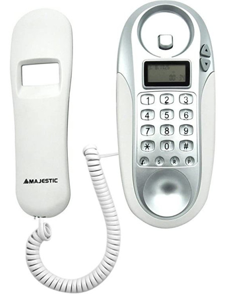 Telefono a Filo con Display, Bianco