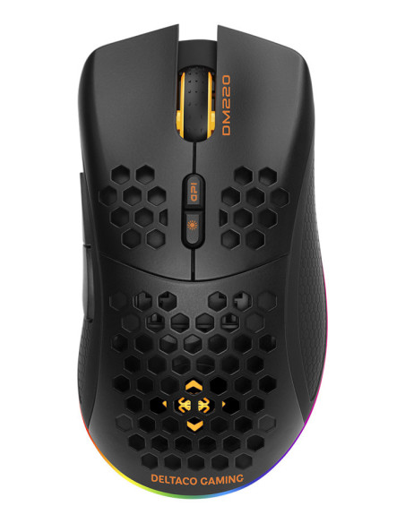 Gaming Mouse Right-hand RF Wireless + USB Type-A Optical 6400 DPI, Black RGB