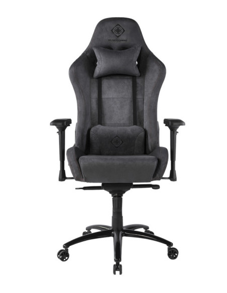 Gaming chair soft Alcantara dark-grey DC440D ergonomica, doppio cuscinetto nuca-schiena