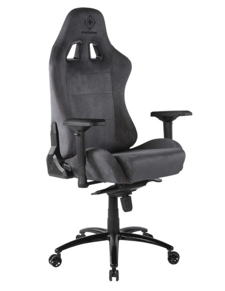 Gaming chair soft Alcantara dark-grey DC440D ergonomica, doppio cuscinetto nuca-schiena