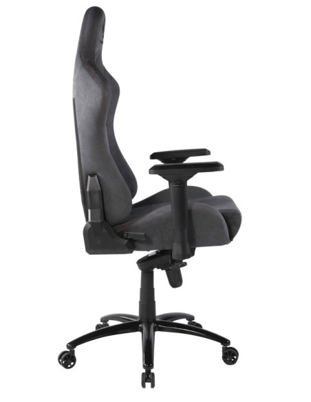 Gaming chair soft Alcantara dark-grey DC440D ergonomica, doppio cuscinetto nuca-schiena
