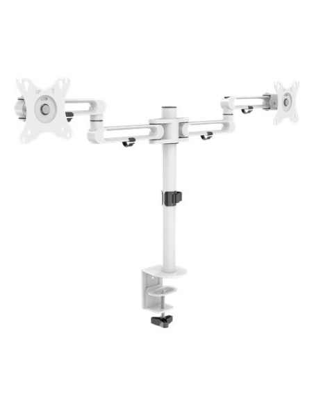 Dual Monitor Desk Mount, 17 ”-32” screens White
