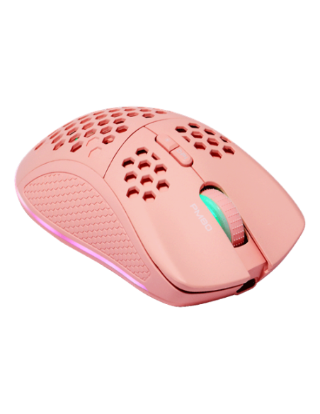 Mouse Right-hand RF Wireless + USB Type-C Laser 4800 DPI, Pink RGB