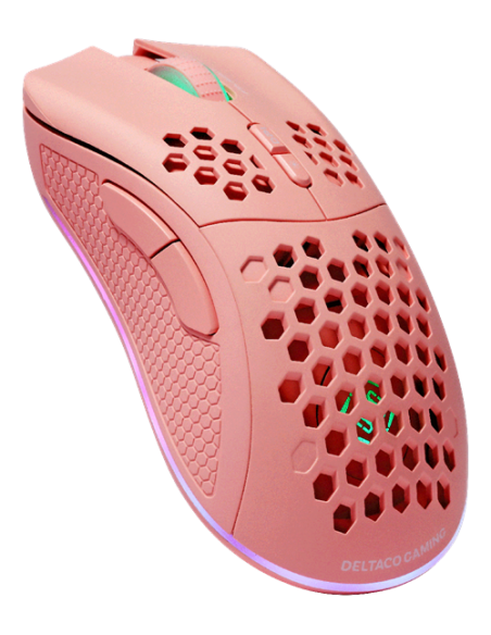 Mouse Right-hand RF Wireless + USB Type-C Laser 4800 DPI, Pink RGB