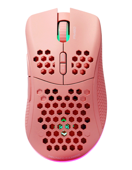 Mouse Right-hand RF Wireless + USB Type-C Laser 4800 DPI, Pink RGB