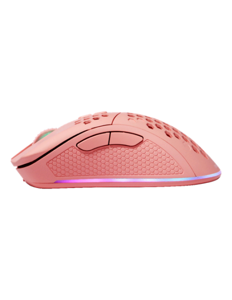 Mouse Right-hand RF Wireless + USB Type-C Laser 4800 DPI, Pink RGB