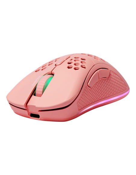 Mouse Right-hand RF Wireless + USB Type-C Laser 4800 DPI, Pink RGB
