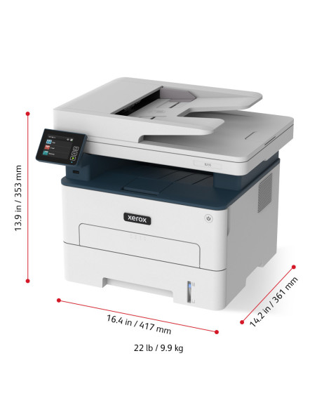 B235 A4 34ppm Wireless Duplex Copy/Print/Scan/Fax B/N Multifuzione Mobile Ready Apple AirPrint, Chromebook, Mopria, WI-FI and W