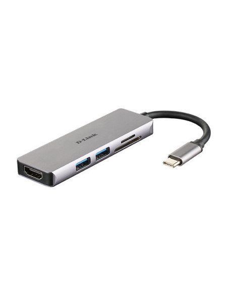 Notebook Dock/Port Replicator Wired USB 3.2 Gen 1 (3.1 Gen 1) Type-C Aluminium, Black  MicroSD (TransFlash), SD, SDHC 2xUSB 3.0