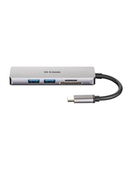 Notebook Dock/Port Replicator Wired USB 3.2 Gen 1 (3.1 Gen 1) Type-C Aluminium, Black  MicroSD (TransFlash), SD, SDHC 2xUSB 3.0