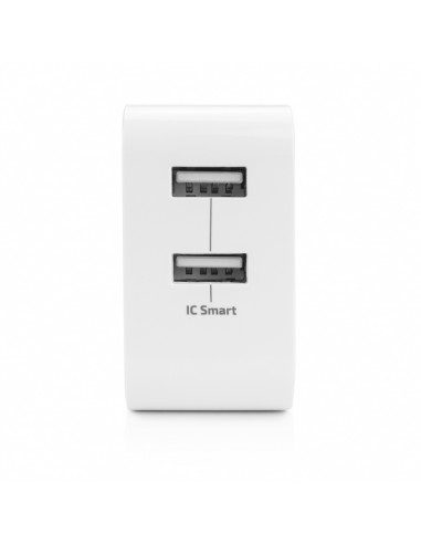 24W Caricatore 2xUSB A da 4.8A Bianco