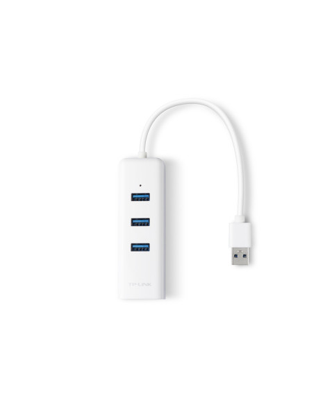 UE330 HUB USB 3.2 Gen Type-A White 3 USB-A 3.0 Ports 1 Gigabit Ethernet