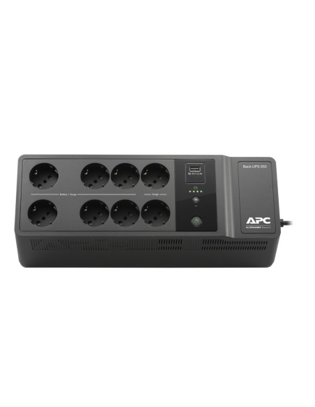 Back-UPS 650VA, 230V, 1 porta di ricarica USB 6 Schuko CEE 72 Schuko CEE 7 surge