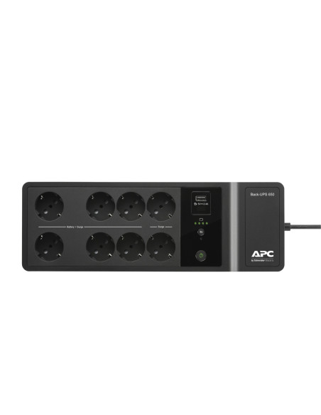 Back-UPS 650VA, 230V, 1 porta di ricarica USB 6 Schuko CEE 72 Schuko CEE 7 surge