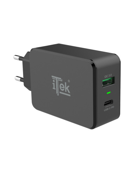 33W Charger Black USB A - USB C Fast charging
