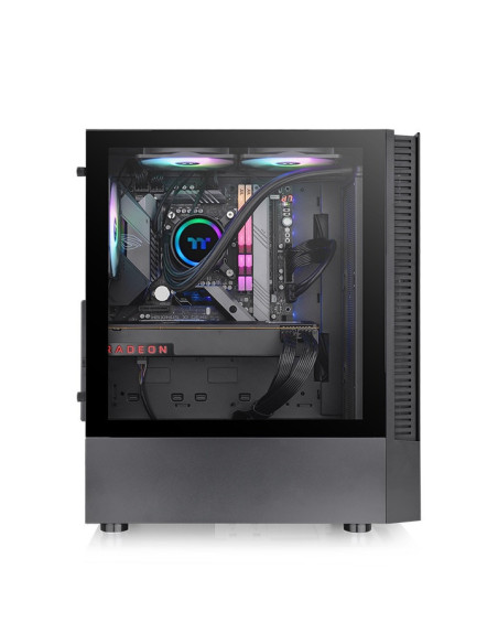 View 200 TG ARGB Midi Tower Black
