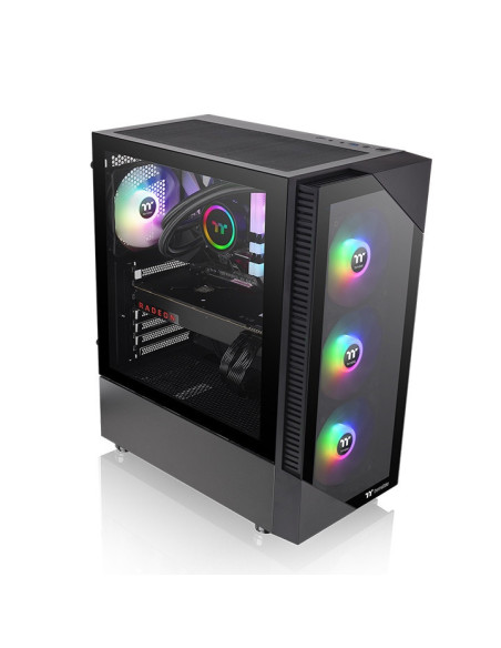 View 200 TG ARGB Midi Tower Black