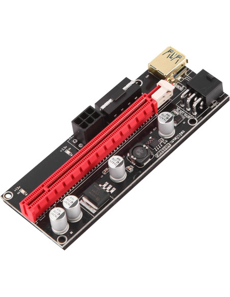 Riser Ver009S USB 3.0 PCI-E Express 1X 4x 8x 16x Extender Riser Adapter Card SATA 15pin to 6 pin Power Cable