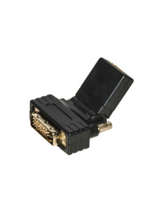 DVI (24+1) maschio - HDMI femmina, inclinabile e routabile, Nero 2