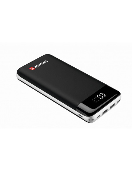 30.000mAh Power Bank Quick Charge 3.0, Black, White 18W 3A